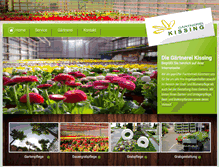 Tablet Screenshot of gaertnerei-kissing.com